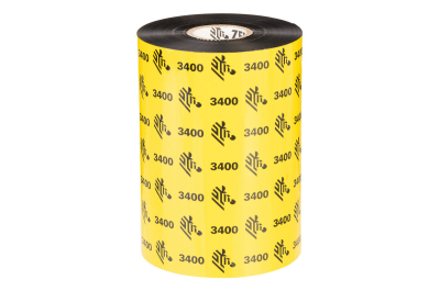 Zebra 3400 High Performance Wax-Resin thermal ribbon 450 m Zwart