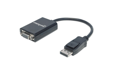 Manhattan 151962 video kabel adapter 0,15 m DisplayPort VGA (D-Sub) Zwart