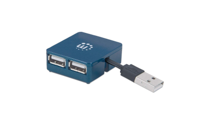 Manhattan 160605 interface hub USB 3.2 Gen 1 (3.1 Gen 1) Type-A 480 Mbit/s Zwart