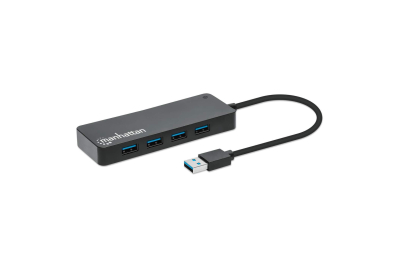 Manhattan 168403 interface hub USB 3.2 Gen 1 (3.1 Gen 1) Type-A 5000 Mbit/s Zwart