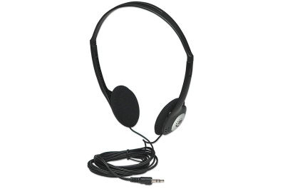 Manhattan 177481 hoofdtelefoon/headset Hoofdtelefoons Bedraad Hoofdband Muziek Zwart