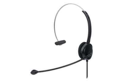 Manhattan 179867 hoofdtelefoon/headset Bedraad Hoofdband Kantoor/callcenter USB Type-A Zwart