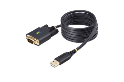 StarTech.com 2m USB naar Null Modem Adapter/Converter Kabel, COM Retention, FTDI, USB-A naar DB9 RS232, Verwisselbare DB9 Schroeven/Moeren, ESD Besherming, Windows/macOS/Linux