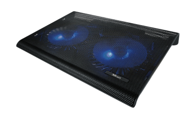 Trust Azul | Laptop Cooling Stand | 2 Ventilatoren | USB-voeding | Blauw Verlicht | max 17.3 inch