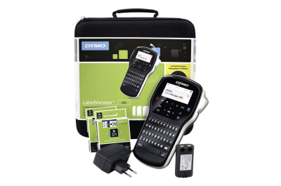 DYMO LabelManager 280 oplaadbare, draagbare labelmakerkit | QWERTY-toetsenbord | met 2 rollen D1-labels en een draagkoffer