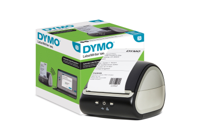 DYMO LabelWriter 5XL Labelprinter | Automatische labelherkenning labelmaker | Drukt extra brede verzendlabels af voor Amazon, DHL en meer | Perfect voor webwinkeliers | Tweepolige EU-stekker