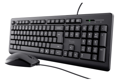 Trust Primo - Stille Keyboard en Muis set - Qwerty US