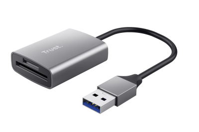 Trust Dalyx geheugenkaartlezer USB 3.2 Gen 1 (3.1 Gen 1) Aluminium