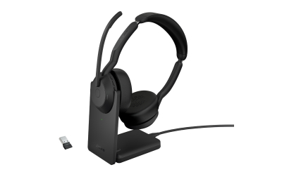 Jabra 25599-989-989 hoofdtelefoon/headset Bedraad en draadloos Hoofdband Kantoor/callcenter Bluetooth Oplaadhouder Zwart