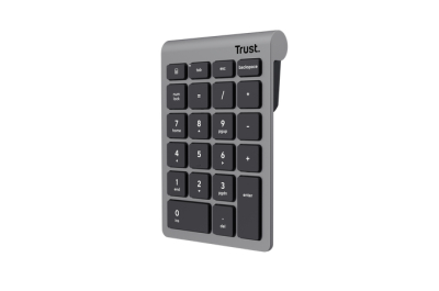 Trust Xalas Draadloos Numeriek Toetsenblok – Draadloze numpad – Laptop numeriek toetsenbord – 2.4GHz USB-microreceiver – Zilver