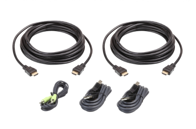 ATEN 3M USB HDMI Dubbel Beeldscherm Veilige KVM Kabelpakket