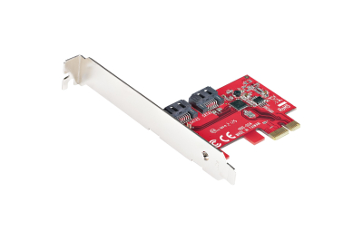 StarTech.com SATA PCIe Kaart, 2 Port PCIe SATA Uitbreidingskaart, 6Gbps, Full/Low Profile, PCI Express naar SATA Adapter/Controller, ASM1061 Non-Raid, PCIe naar SATA Converter