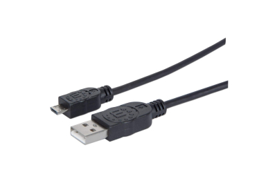 Manhattan 307178 USB-kabel USB 2.0 1,8 m USB A Micro-USB B Zwart