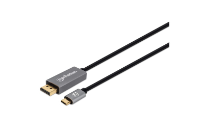 Manhattan 354844 video kabel adapter 2 m USB Type-C DisplayPort Zwart, Zilver