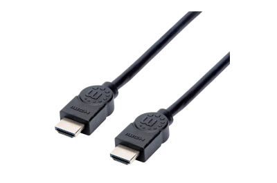Manhattan HDMI kabel 4K@30Hz, 1,5 m, geschikt voor alle 1080p-resoluties en de meeste 4K-resoluties (controleer de 4K-specificaties van uw systeem om er zeker van te zijn), mannelijk naar mannelijk, zwart, levenslange garantie, equivalent HDMM150CM