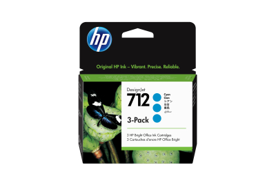 HP 712 29 ml inktcartridge voor DesignJet, cyaan, 3-pack