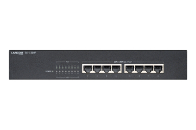 GS-1208P Unmanaged Gigabit Ethernet (10/100/1000) Power over Ethernet (PoE) 1U Zwart