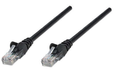 Intellinet Netwerk patchkabel, Cat6A, 0,25 m, zwart, koper, S/FTP, LSOH/LSZH, PVC, RJ45, vergulde contacten, snagless, booted, levenslange garantie