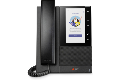 POLY CCX 505 Business Media Phone voor Microsoft Teams met PoE-ondersteuning