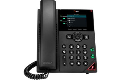 POLY VVX 250 4-lijns IP-telefoon met PoE-ondersteuning