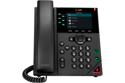 POLY VVX 350 6-lijns IP-telefoon met PoE-ondersteuning