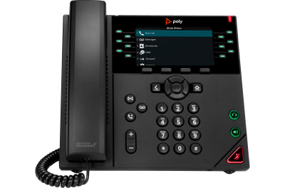 POLY VVX 450 IP-telefoon voor 12 lijnen met PoE-ondersteuning GSA/TAA