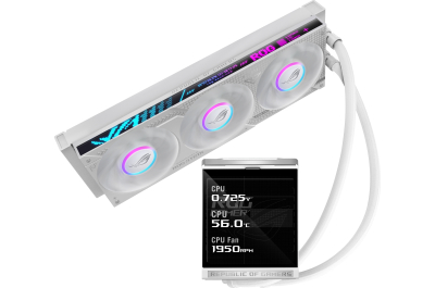 ASUS ROG Strix LC IV 360 ARGB LCD White Edition Processor Kit voor vloeistofkoeling 12 cm Wit
