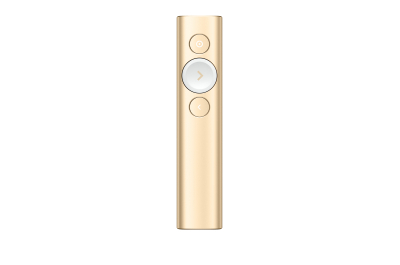 Logitech Spotlight Draadloze presenter Bluetooth/RF Goud