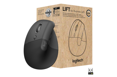 Logitech Lift for Business muis Kantoor Linkshandig RF-draadloos + Bluetooth Optisch 4000 DPI