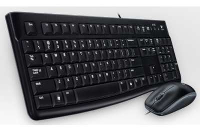 Logitech Desktop MK120 toetsenbord Inclusief muis USB QWERTZ Duits Zwart