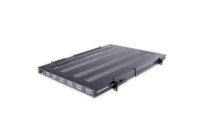 StarTech.com 1U 4-Post Verstelbare Geventileerde Plank voor Server Rack - 150 kg - 49,5 tot 97,4 cm Rack Shelf met Instelbare Montagediepte - Universeel Schap voor 19" AV, Data & Netwerk Rack Apparatuur