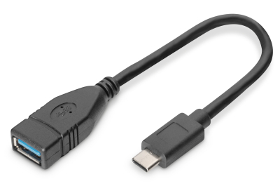 Digitus AK-300315-001-S USB-kabel USB 3.2 Gen 1 (3.1 Gen 1) 0,15 m USB C USB A Zwart