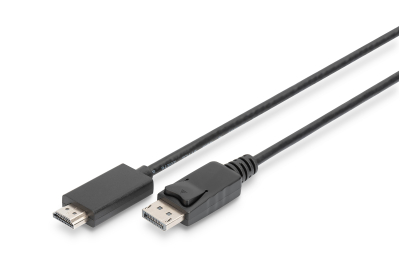 Digitus AK-340303-030-S video kabel adapter 3 m HDMI Type A (Standaard) DisplayPort Zwart