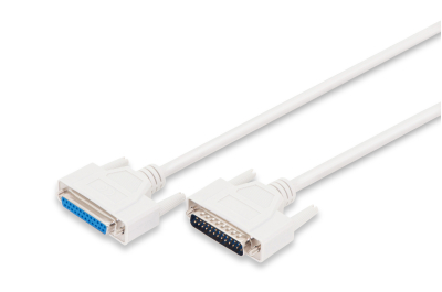 Digitus AK-610201-020-E seriële kabel Beige 2 m DSUB, 25-pin