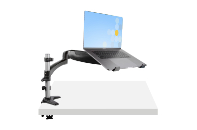 StarTech.com Laptop Arm Bureausteun - Full Motion Verstelbare Beugel voor Notebook of Single 34" Monitor - Laptop VESA Mount Bracket - Ergonomische Laptopstandaard/Bureaustandaard - Bureauklem