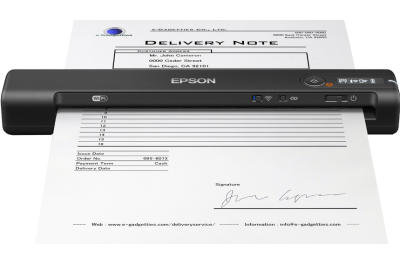 Epson WorkForce ES-60W, snelle draadloze mobiele A4-scanner met Wi-Fi-connectiviteit, ScanSmart-technologie en LCD-scherm