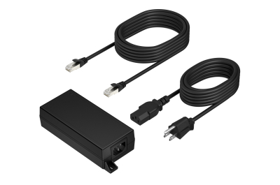 Poly PoE++ 65W 2.5G Adapter with 3.66m CAT6A Cable and Power Cord netvoeding & inverter Binnen Zwart