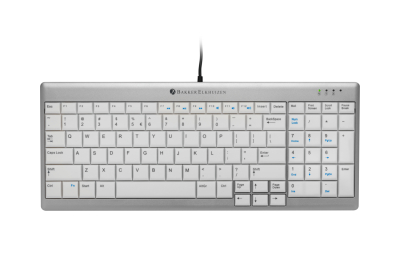 BakkerElkhuizen UltraBoard 960 Standard Compact toetsenbord Kantoor USB QWERTY Scandinavisch Zilver, Wit