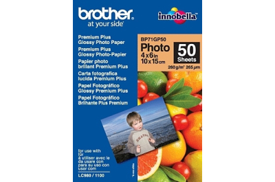 Brother BP71GP50 Premium Glossy Photo Paper pak fotopapier Wit