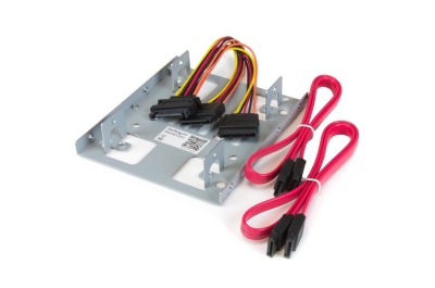 StarTech.com Dubbele 2,5 inch naar 3,5 inch HDD-steun voor SATA harde schijven 2,5 inch naar 3,5 inch steun met 2 schijven voor montagebay