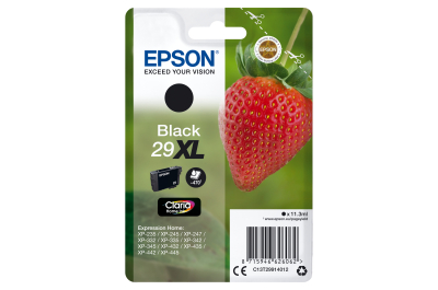 Epson Strawberry Singlepack Black 29XL Claria Home Ink