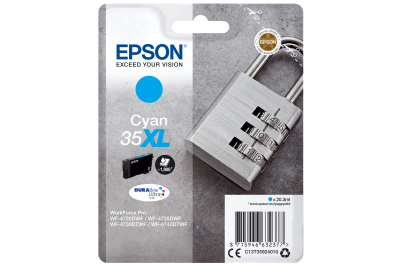 Epson Padlock Singlepack Cyan 35XL DURABrite Ultra Ink