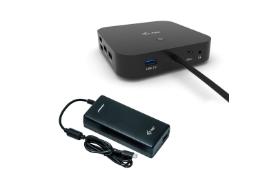 i-tec USB-C Dual Display Docking Station with Power Delivery 100 W + Universal Charger 100 W