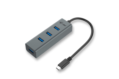 i-tec Metal C31HUBMETAL403 interface hub USB 3.2 Gen 1 (3.1 Gen 1) Type-C 5000 Mbit/s Grijs