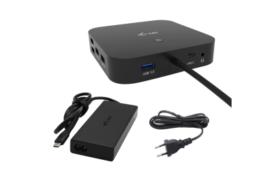 i-tec USB-C HDMI Dual DP Docking Station with Power Delivery 100 W + Universal Charger 100 W