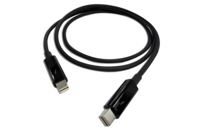 QNAP CAB-TBT10M Thunderbolt-kabel 1 m Zwart