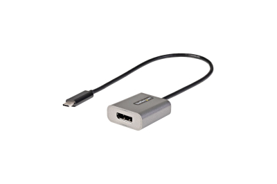 StarTech.com USB C naar DisplayPort Adapter - 8K/4K 60Hz USB-C naar DisplayPort 1.4 Adapter Dongle - USB Type-C naar DP Monitor Video Converter - Werkt met Thunderbolt 3 - 30cm Vaste Kabel