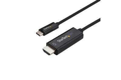 StarTech.com 1m USB C naar HDMI Kabel, 4K 60Hz USB Type C naar HDMI 2.0 Video Adapter Kabel, Thunderbolt 3 Compatibel, Laptop nar HDMI Monitor/Display, DP 1.2 Alt Mode HBR2, Zwart