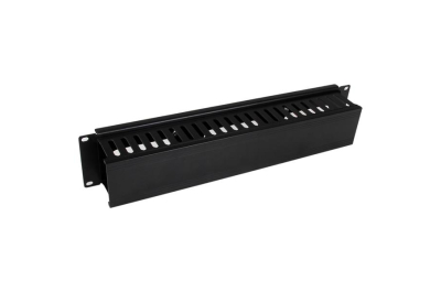 StarTech.com 2U Horizontale Kabelgoot met Deksel voor 19" Server Rack - Vingergoot Kabelmanagement Paneel met Open Sleuven - Raceway Panel voor Wegwerken Kabels