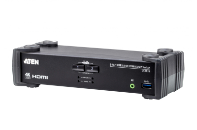 ATEN 2-poorts USB 3.0 4K HDMI KVMP™ Schakelaar met Audiomixer-modus